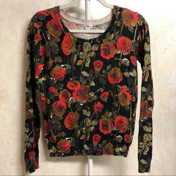 Garage Floral Sweater - Picture 1 of 2